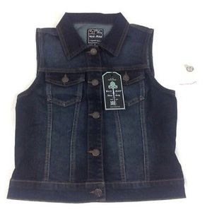 Wax Jean Women Denim Vest Jacket Size S New